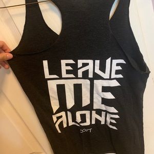 Funny gym tank by DedFit apparel, black.